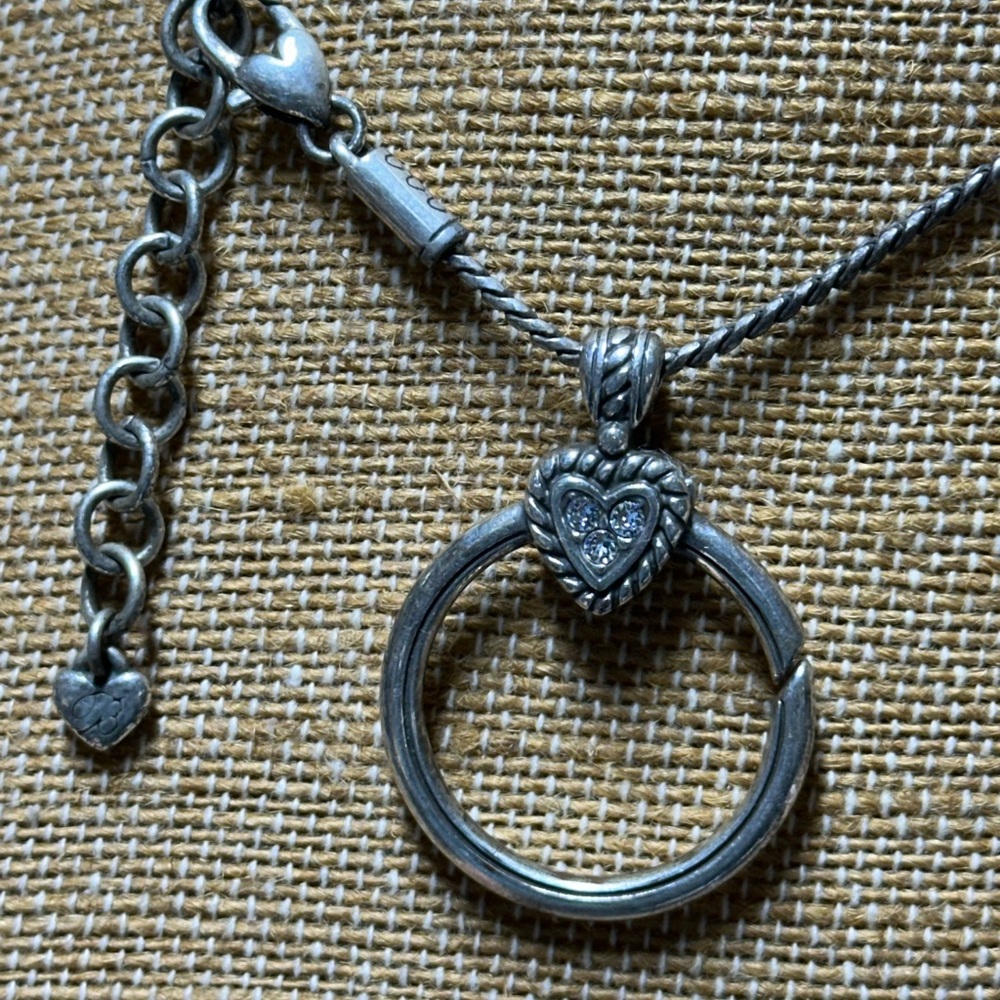Brighton Silver plated Heart Pendant Charm Necklace